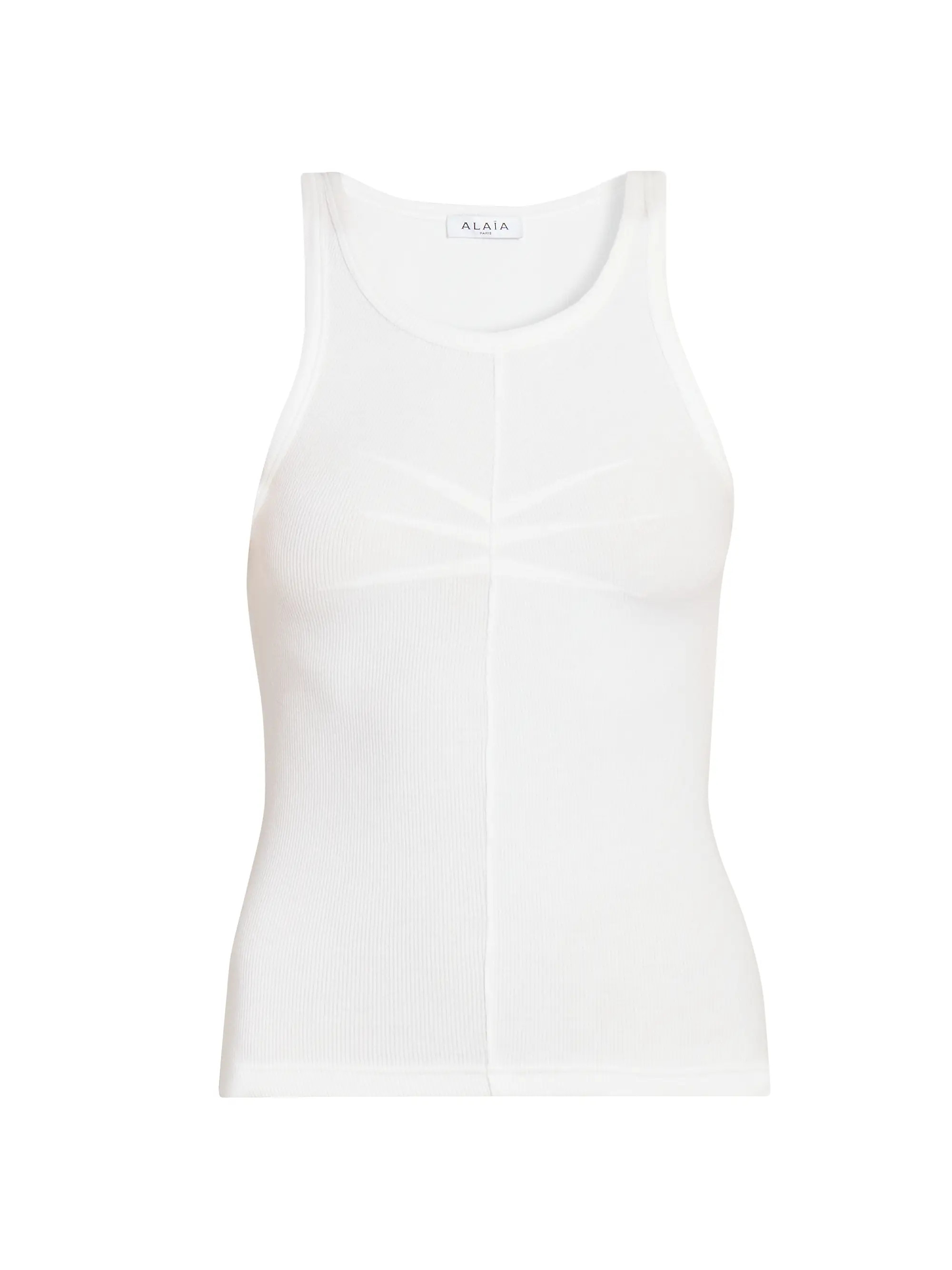 Darts Stretch Cotton-Blend Tank | Saks Fifth Avenue