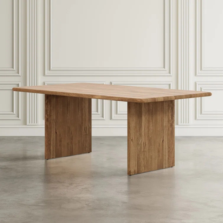 Siyona Modern Butcher Block Solid Wood Dining Table | Wayfair North America