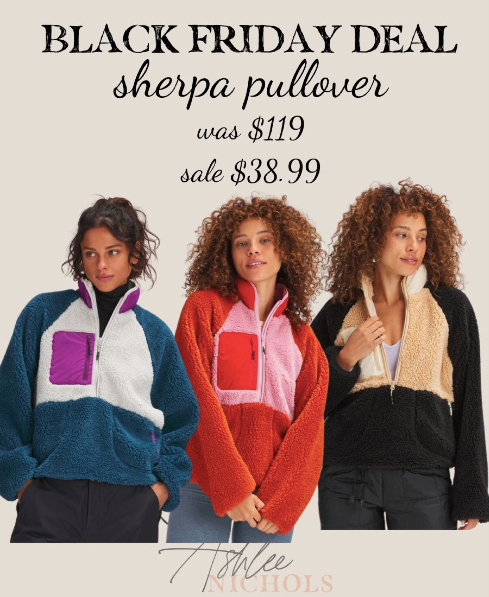 Sherpa pullover clearance sale