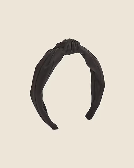 Knot headband in satin | J. Crew US