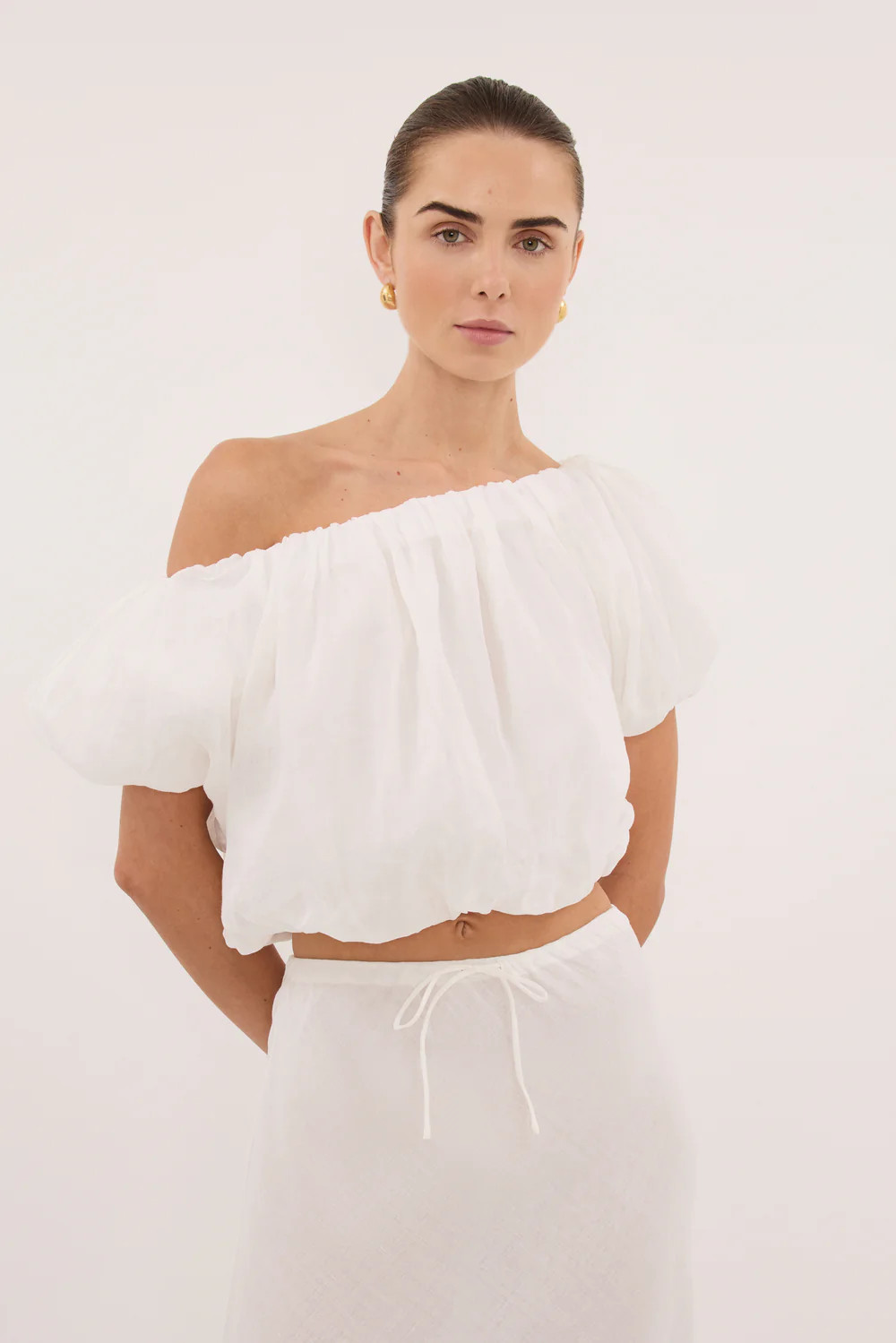 ARLO WHITE RAMIE BUBBLE TOP | DISSH