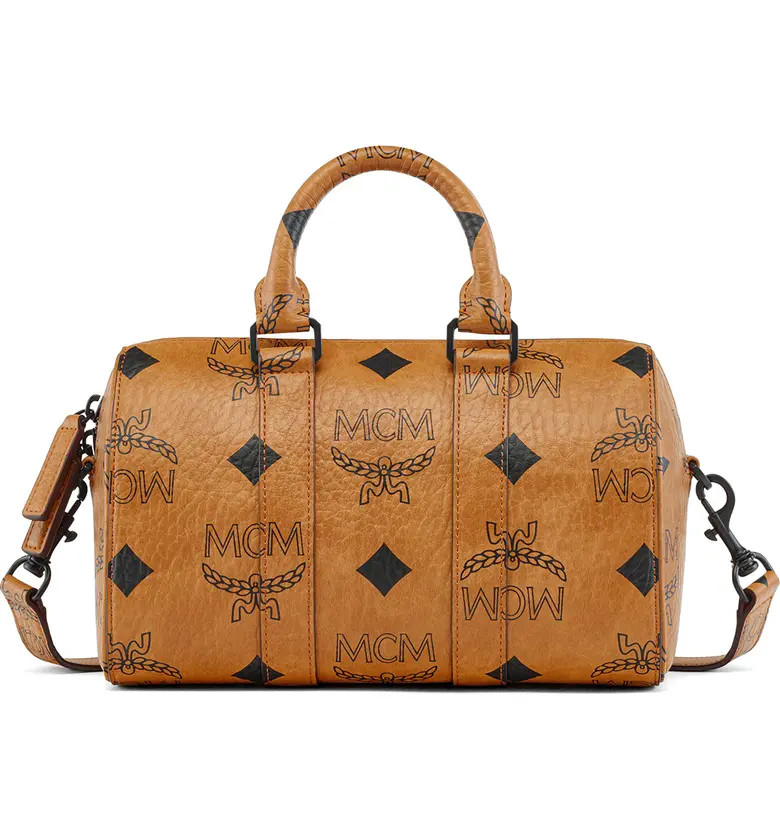 Small Aren Visteos Boston Coated Canvas Satchel | Nordstrom