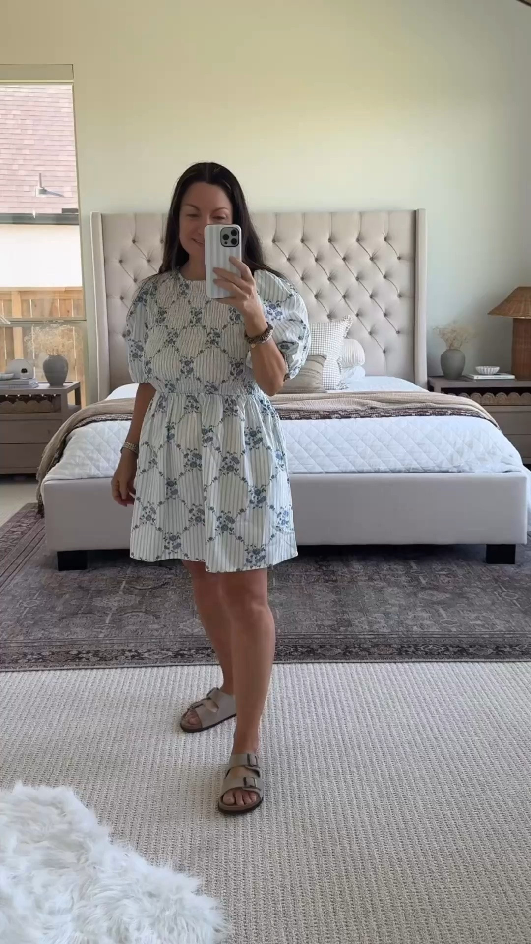 Summer dress I’m reaching for on repeat 🤍 This blue floral mini is lightweight, flattering, and so easy to throw on for everyday wear. The fit is relaxed but still gives shape, and the soft fabric makes it perfect for warm weather. I styled it casually with neutral sandals for an effortless look you can wear all season long. Follow me on LTK for daily fashion, home decor & Amazon finds.

#LTKSaleAlert #LTKootd #LTKstorytime