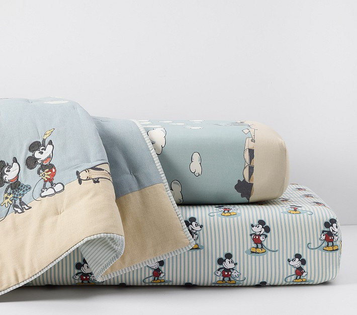 Disney Home x Sanderson Mickey Mouse Clouds Baby Bedding Set | Pottery Barn Kids