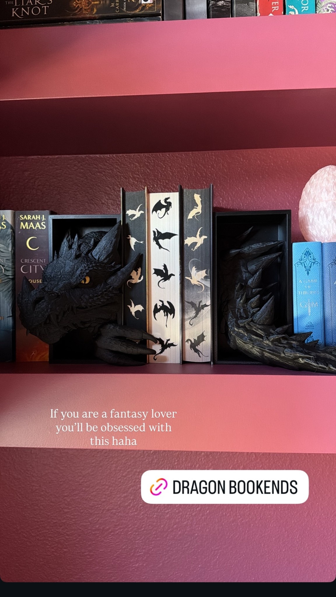 These dragon bookends are the best! They add a super cool flair to the shelf 

#LTKstorytime #LTKselfcare #LTKdayinmylife