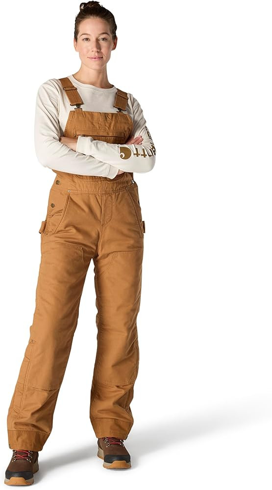 Carhartt Women's 104049 Women's Washed Duck Bib Overalls - Quilt Lined | Amazon (US)