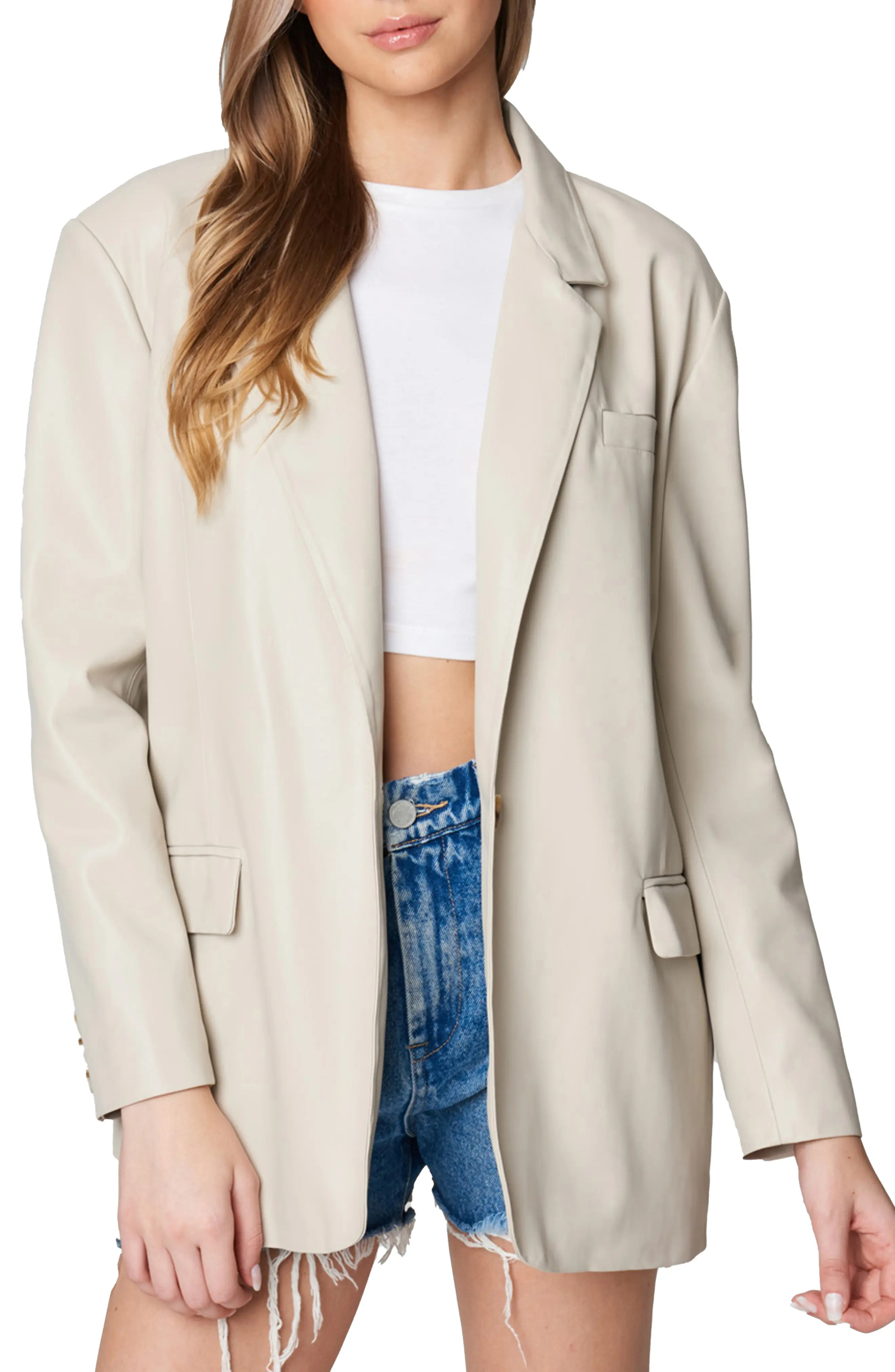 Faux Leather Blazer (Women) | Nordstrom | Nordstrom