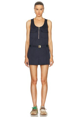 Miu Miu Mini Dress in Navy | FWRD 