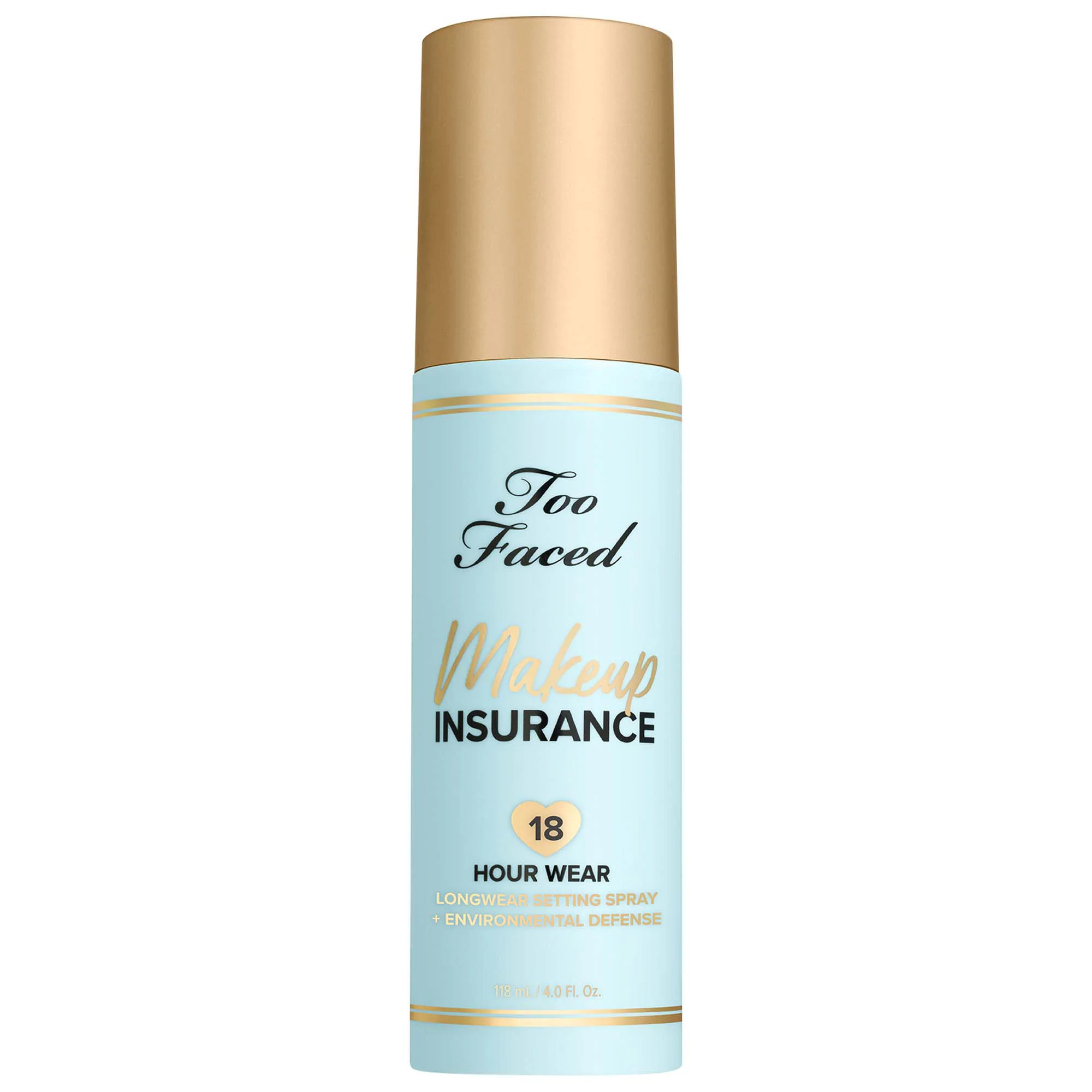 Too Faced Makeup Insurance Longwear Setting Spray + Environmental Protection 4 oz / 118 mL | Sephora (CA)