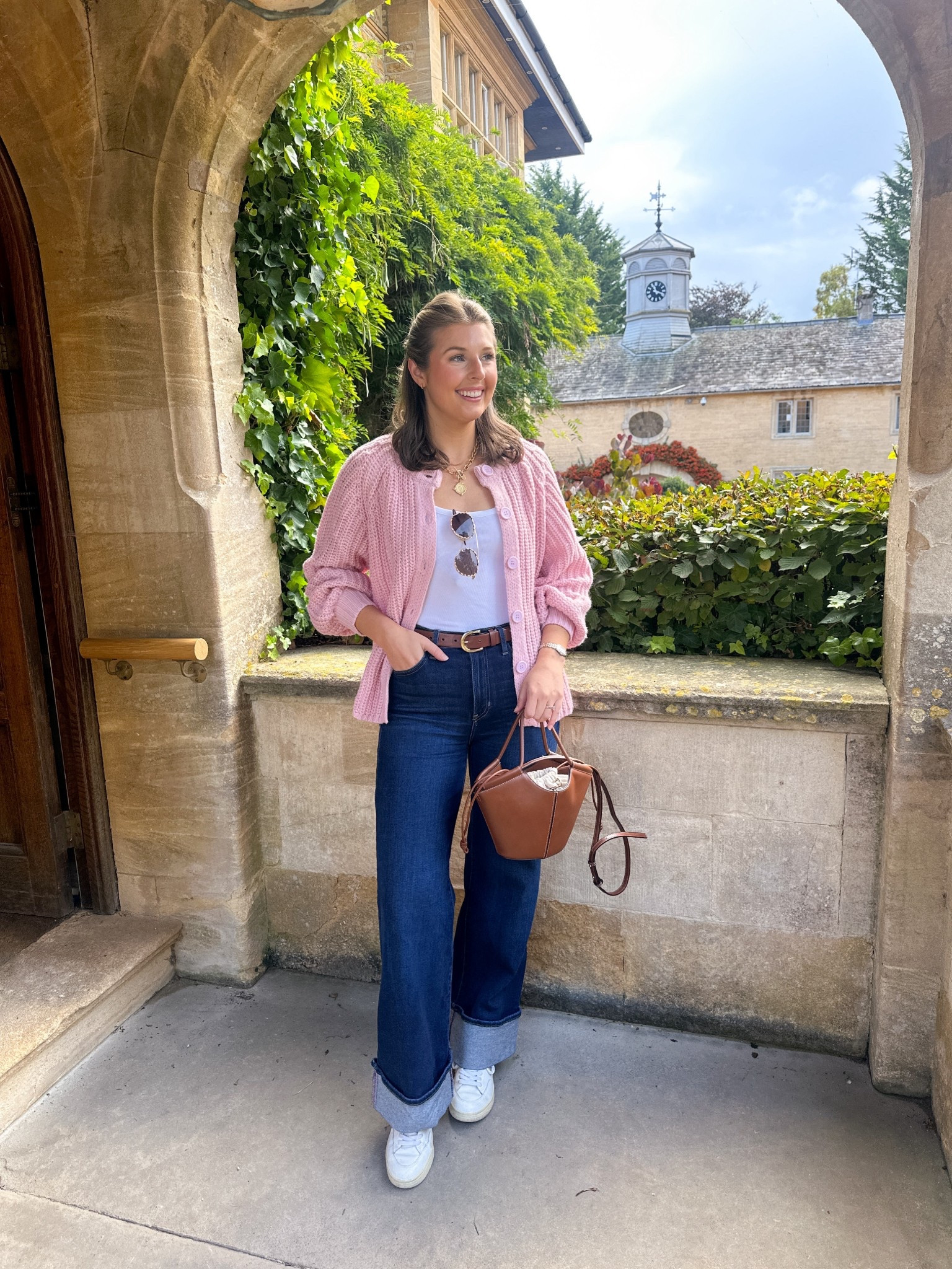 Cotswolds outfit! Wearing a S in sweater and 25 in jeans 