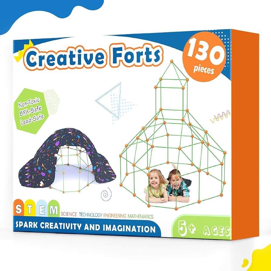 Tiny Land Kids-Fort-Building-Kit-130 Pieces-Creative Fort Toy for 5,6,7,8 Years Old Boy & Girls-S... | Amazon (US)