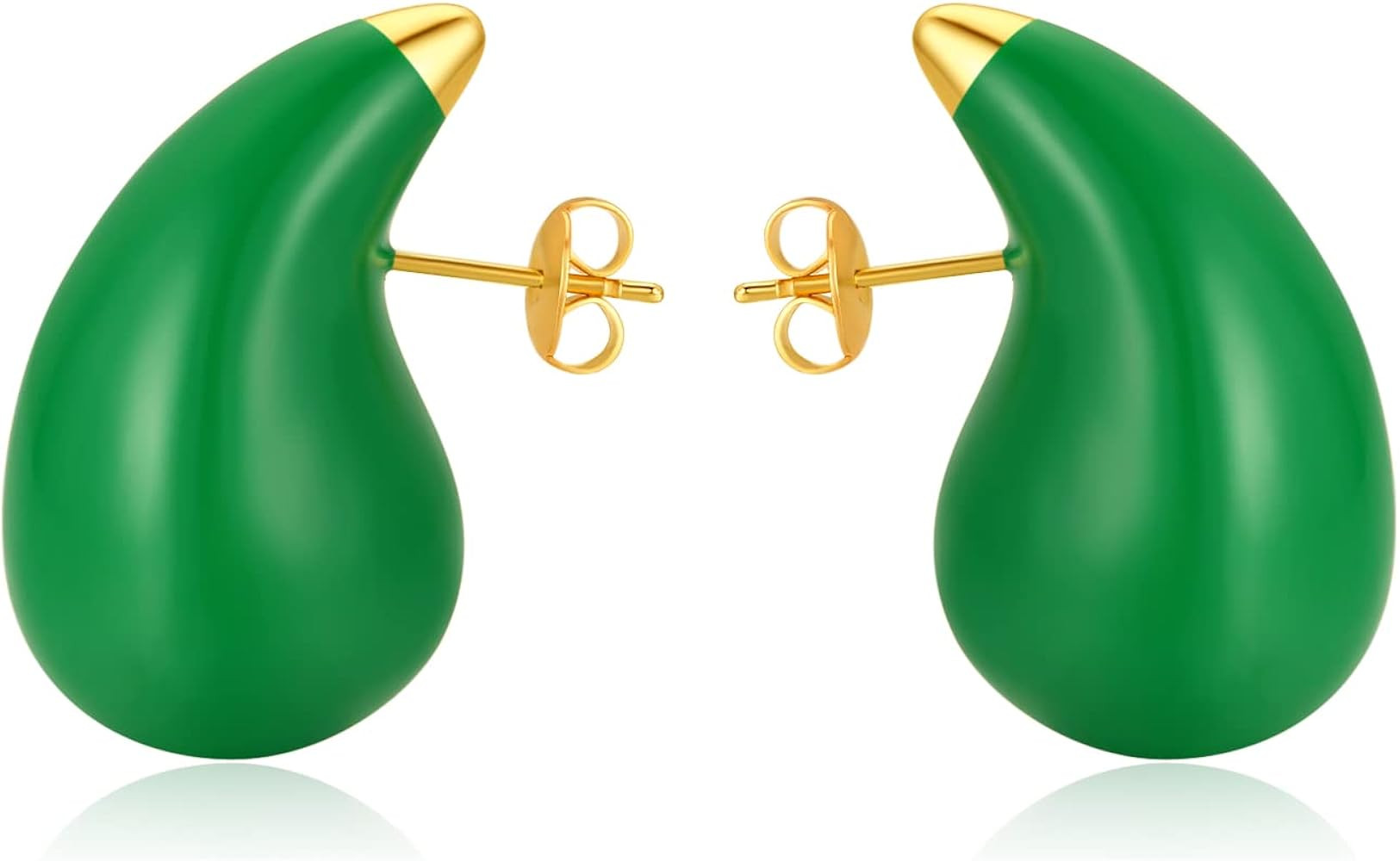 Tear Drop Earrings For Women, Chunky Gold Hoop Earring Lightweight Hollow Eardrop Trending Statem... | Amazon (US)