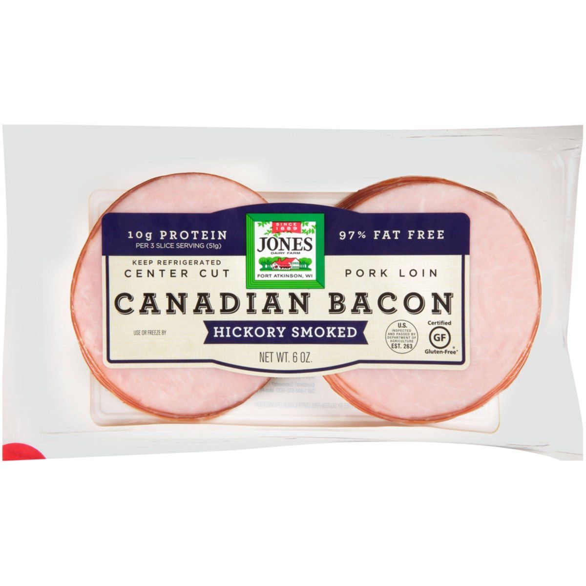 Jones Canadian Bacon - 6oz | Target