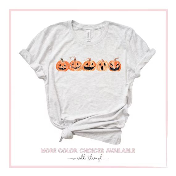 Pumpkin Shirt Pumpkin Tee Shirt Jack O Lantern Thanksgiving - Etsy | Etsy (US)