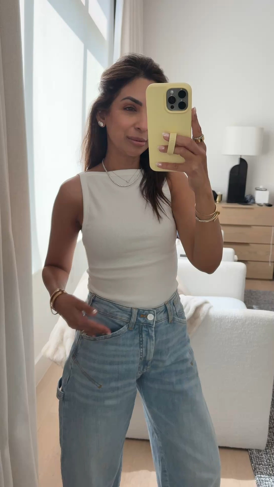 I just love this denim!! I sized down to 23 petite for size reference! They run big! Absolutely love the fit

#LTKPetite