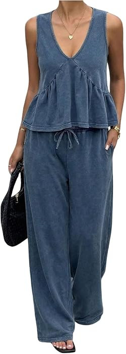 SOLY HUX Women's 2 Piece Sets Summer Matching Sets Pants Outfits | Amazon (US)