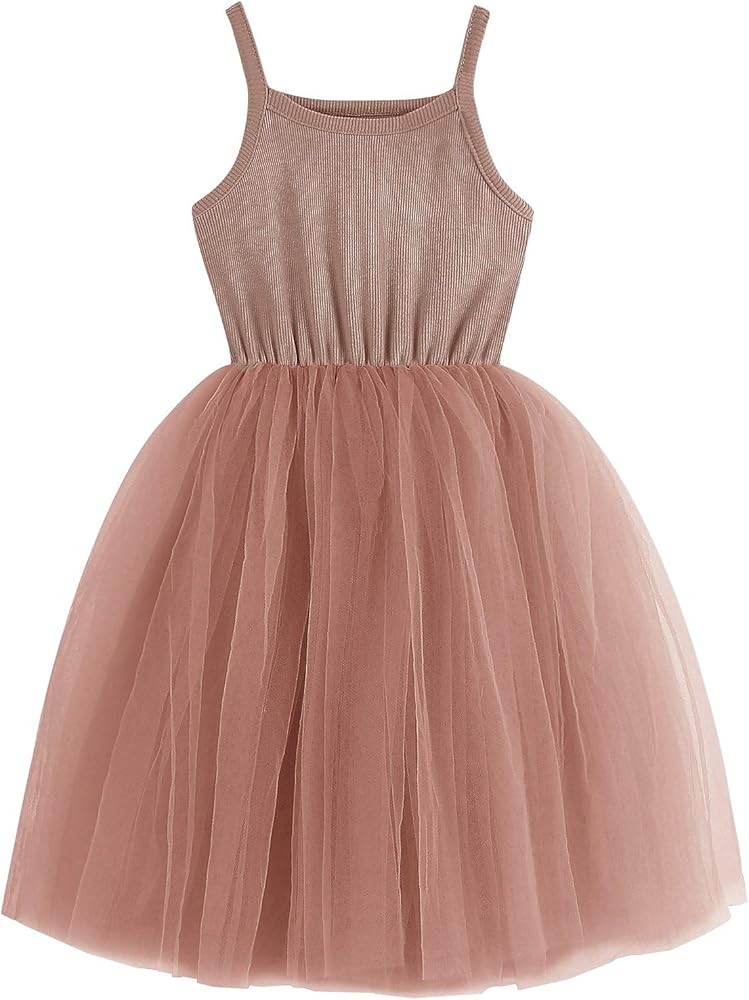GSVIBK Baby Girls Tutu Dress Toddler Cotton Tutu Dress Infant Tulle Dresses Girl Sleeveless Princ... | Amazon (US)