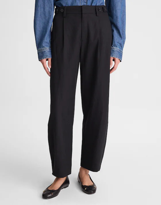 The Barrel-Leg Pant in Drapey Twill | Madewell