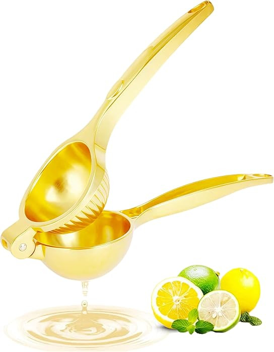 Lemon Squeezer, Heavy Duty Zinc Alloy Manual Citrus Juicer Hand Press,High Yield Threaded Groove ... | Amazon (US)