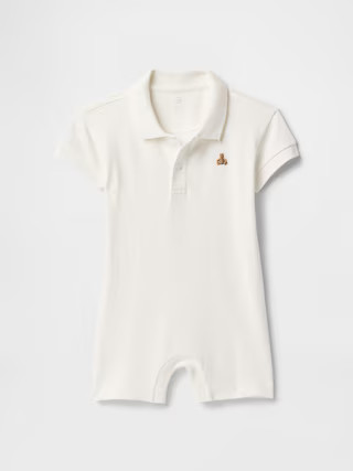 Baby Pique Polo Shorty One-Piece | Gap (US)