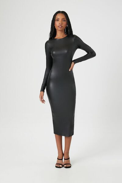 Faux Leather Bodycon Midi Dress | Forever 21 (US)