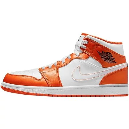 Nike Air Jordan 1 Mens Mid 9 Electro Orange/Black/White | Walmart (US)