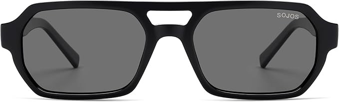 SOJOS Trendy TR90 Polarized Aviator Sunglasses for Women Men,Retro Rectangle Shades Sun Glasses S... | Amazon (US)