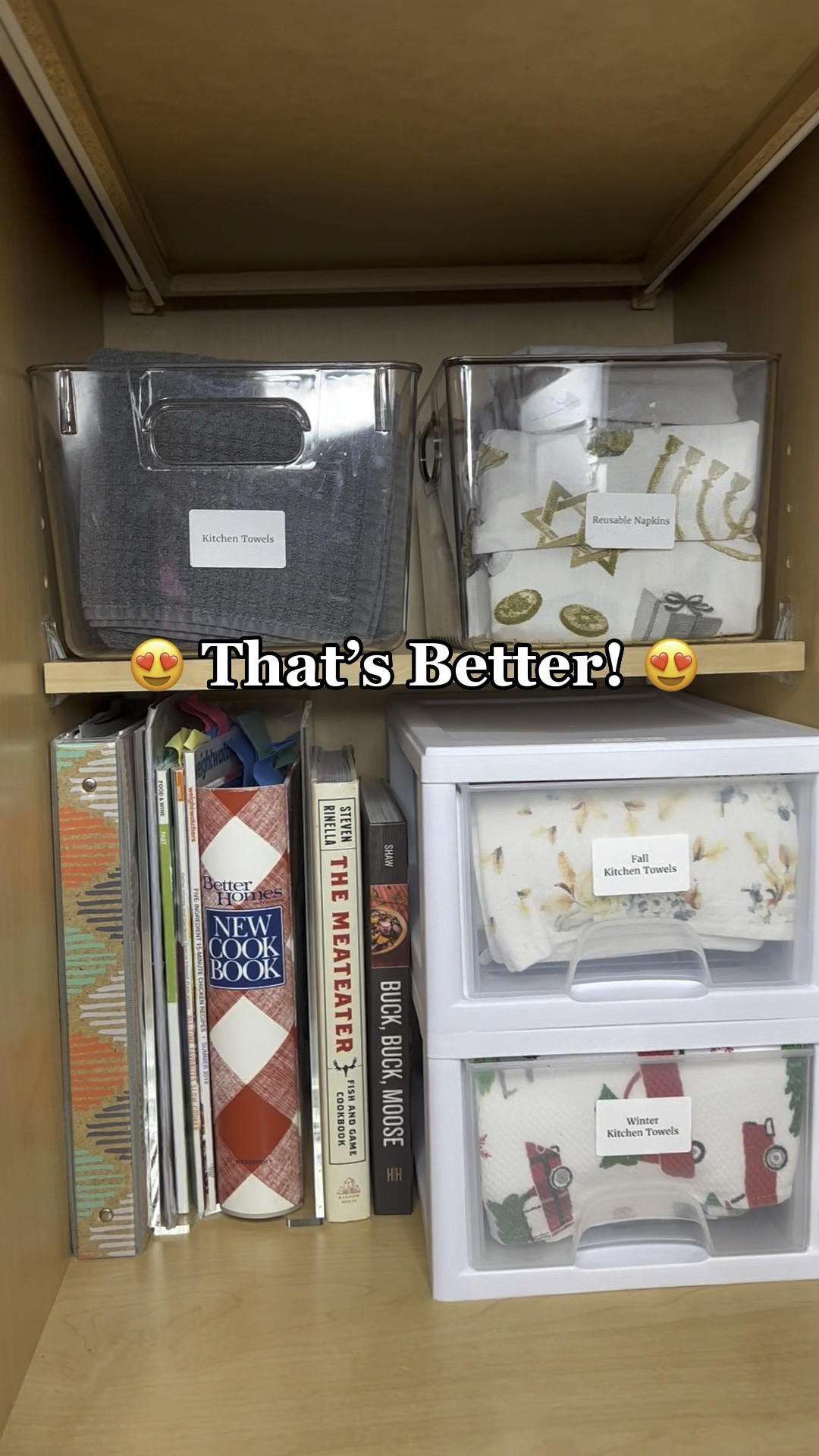 Organizing my kitchen towel cabinet! 🍳

#LTKfamily #LTKhome #LTKSeasonal