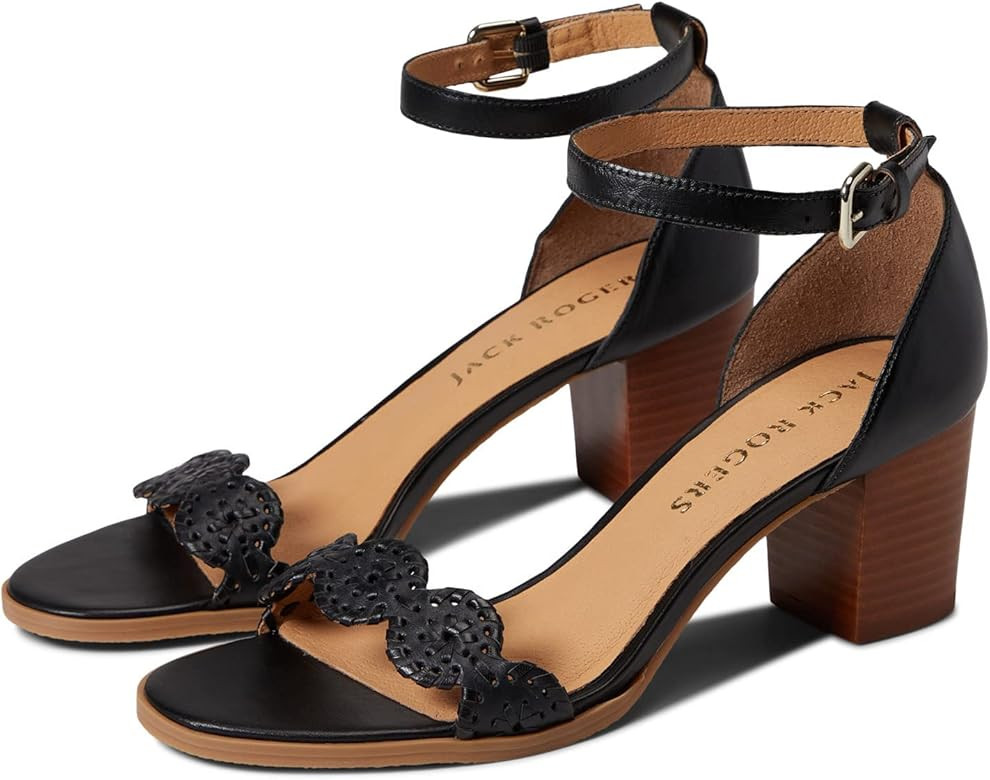 Jack Rogers Lauren Ankle Strap Mid Heel | Amazon (US)