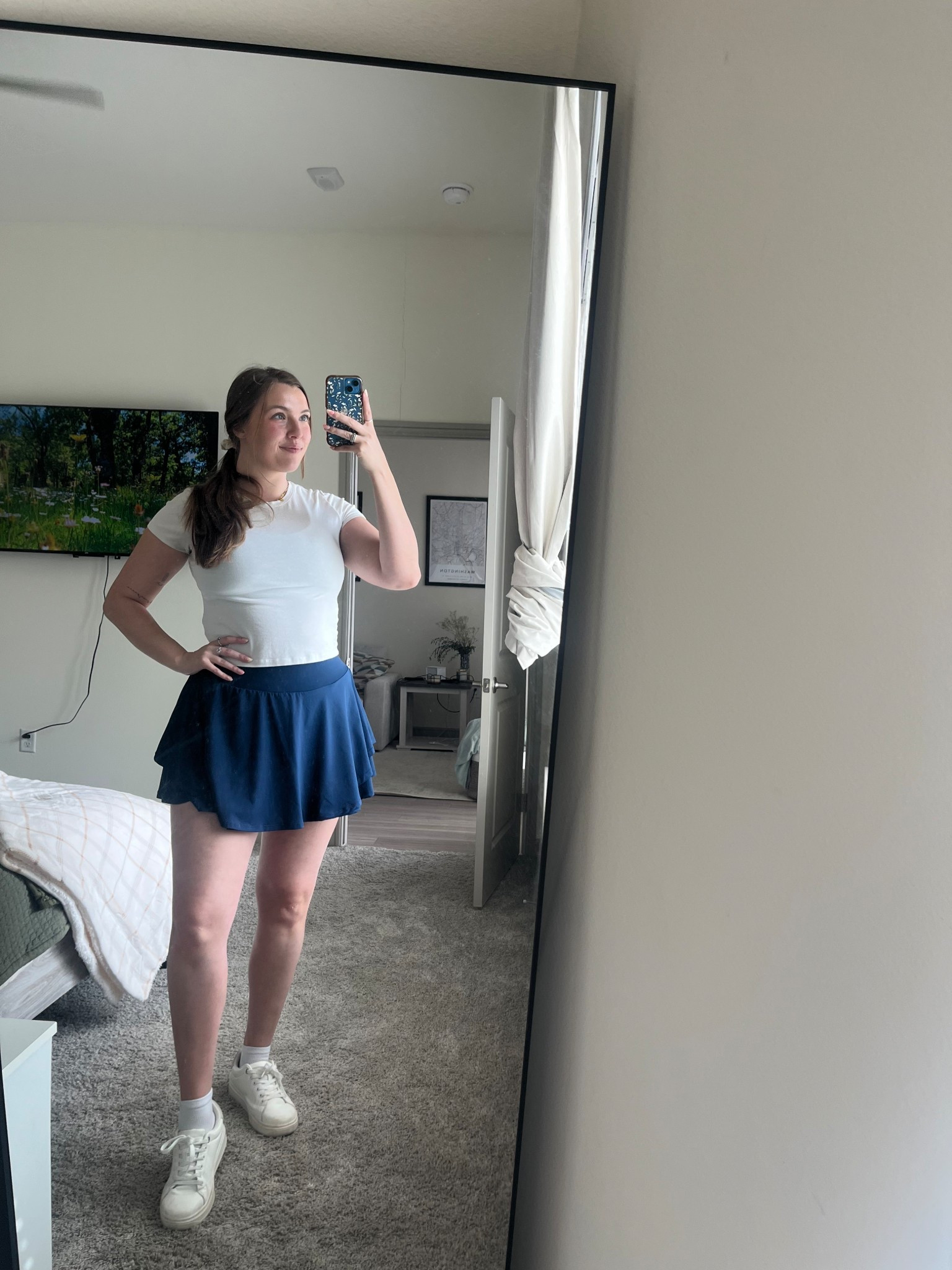 Navy tennis skirt 

#tallgirl #tallgirlstyle #tallgirlfashion #dallas #dfw #dallasinfluencer #springoutfit #springfashion #easyoutfit #size8 #midsizefashion #midsizeoutfit #curvyfashion #curvystyle #outfitinspiration #ootd #outfitinspo #grwm #springstyle #midsizestyle #outfitideas  #amazonfashion #amazonfinds #summeroutfit #summerstyle #Iuga #IugaAmazon #tennisdress #athleticdress #tennisskirt #romper 

#LTKActive #LTKStyleTip #LTKMidsize