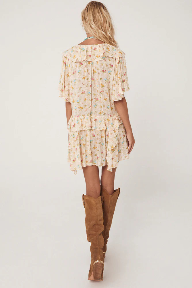Fleur Flutter Sleeve Mini Dress | Spell Designs (USA)