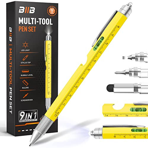 BIIB Fathers Day Gift for Husband Dad, 9 in 1 Multitool Pen Gifts for Men, Personalized Fathers Day Gift Idea for Grandpa, Anniversary Birthday Graduation Gifts for Men Him, Tools Cool Gadgets | Amazon (US)