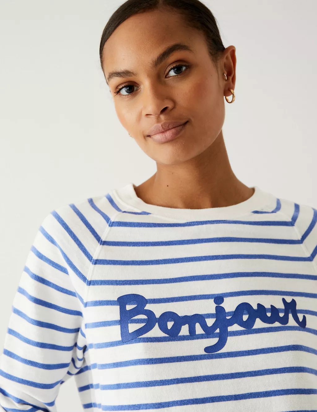 Pure Cotton Printed Sweatshirt | Marks & Spencer (UK)