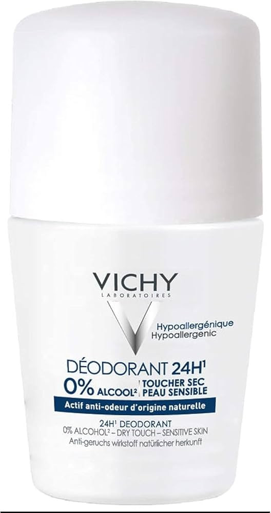 Vichy 24-Hour Dry-Touch Roll-On Deodorant, Aluminum-Free with Invisible Clear Finish, Residue-Fre... | Amazon (US)
