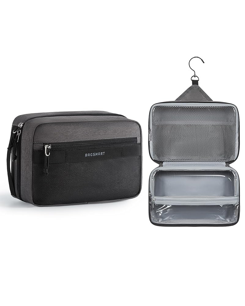 BAGSMART Toiletry Bag for Men/Women, Hanging Dopp Kit Water-resistant Shaving Bag for Toiletries ... | Amazon (US)