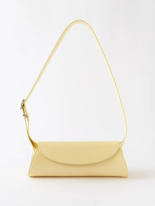 Jil Sander - Mini Leather Shoulder Bag - Womens - Yellow | Matches (US)