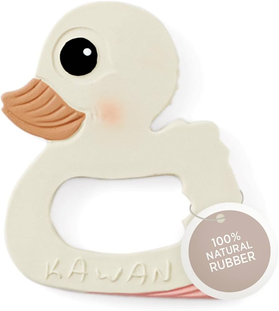 HEVEA Kawan Duck Teether - Massaging Baby Teething Toys Made from 100% Natural Rubber - Free of B... | Amazon (US)