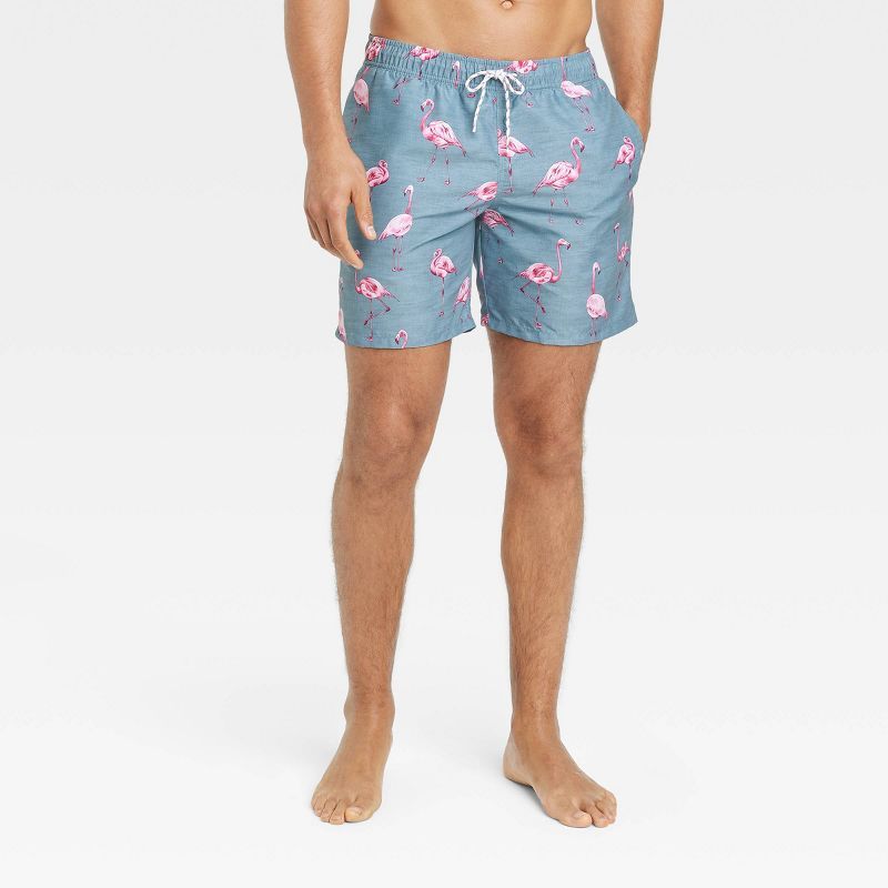 Men's 7" Flamingo Swim Trunk | Target