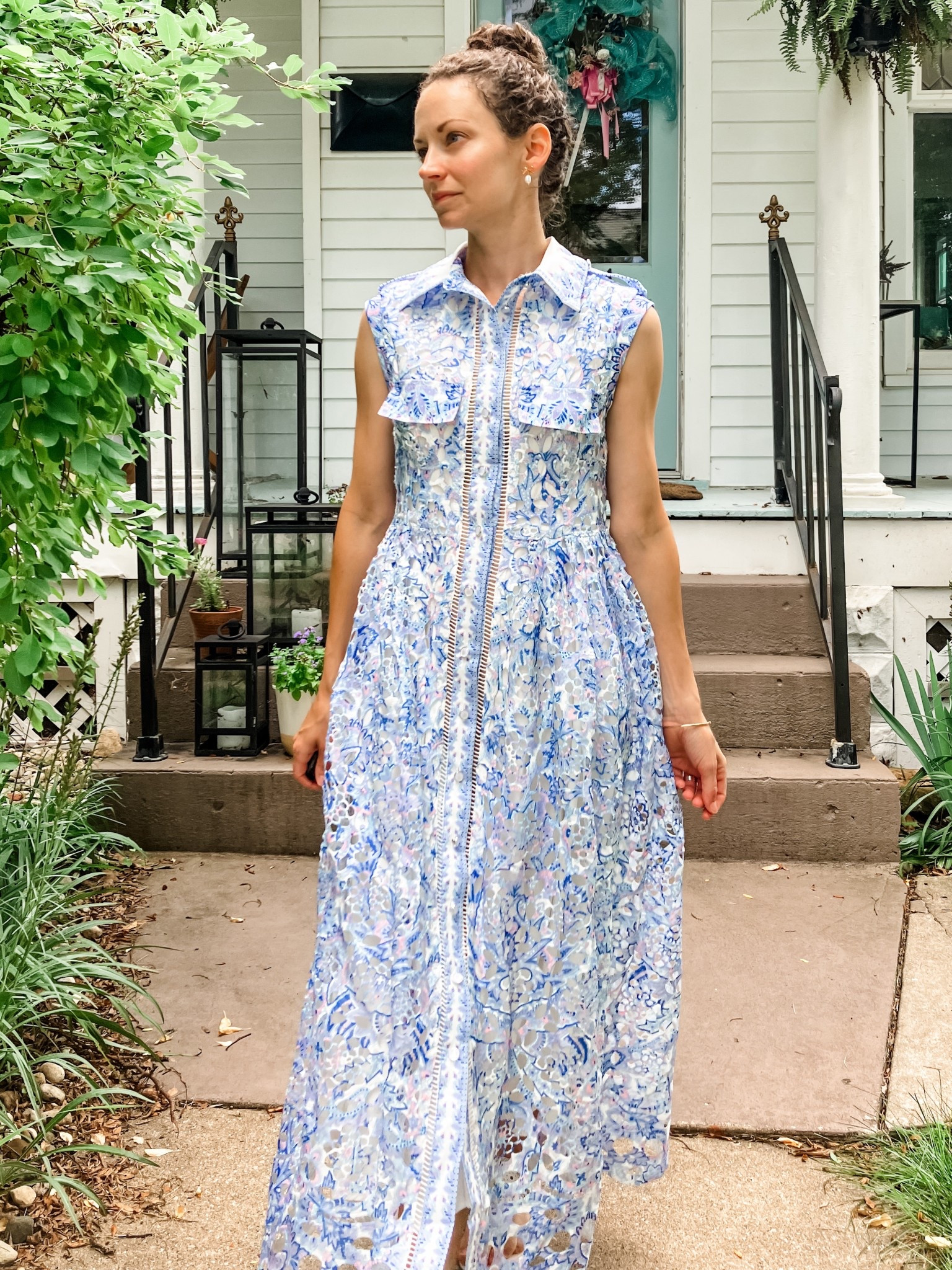 Beautiful lace dress!
Petite outfit. Modest dress. Blue and white outfit. Summer dress. 

#LTKOver40 #LTKStyleTip #LTKPetite
