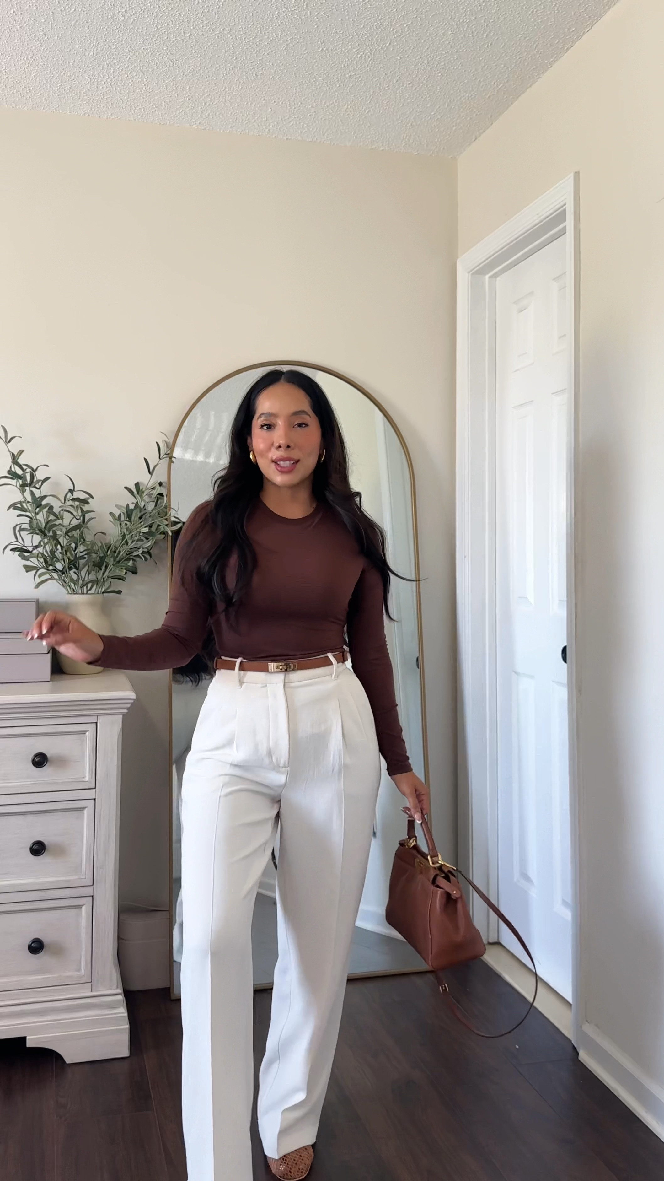 Early fall outfit inspo 
Top: size small 
Trousers: size 0 

#LTKFindsUnder50 #LTKStyleTip #LTKVideo
