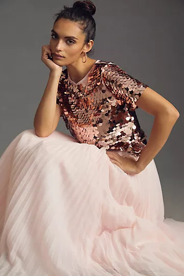 Eva Franco Sequin Tee | Anthropologie (US)