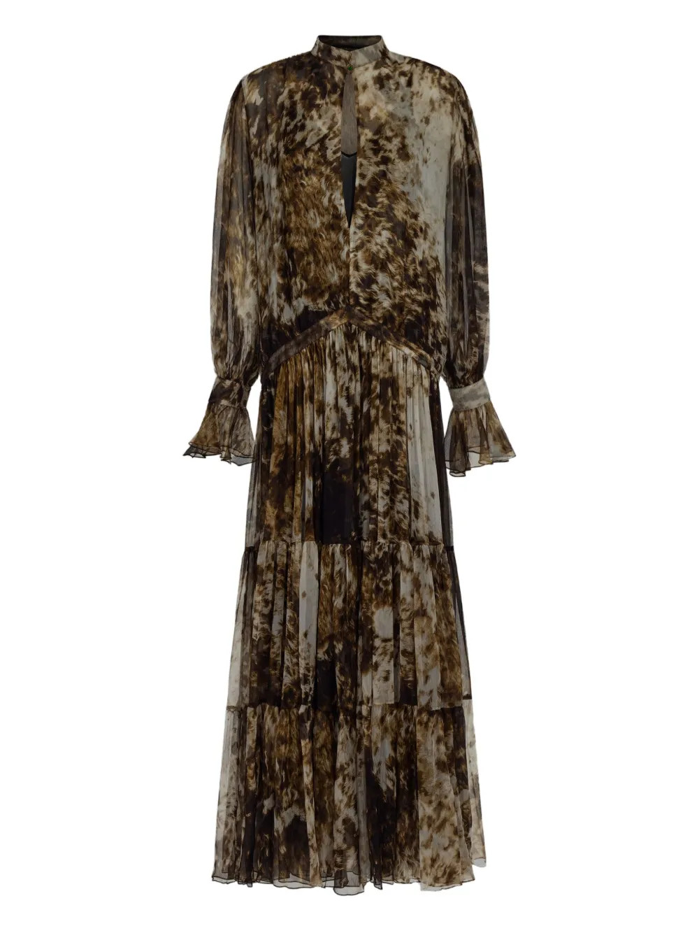Roberto Cavalli Appaloosa-print Maxi Dress | Brown | FARFETCH | Farfetch Global