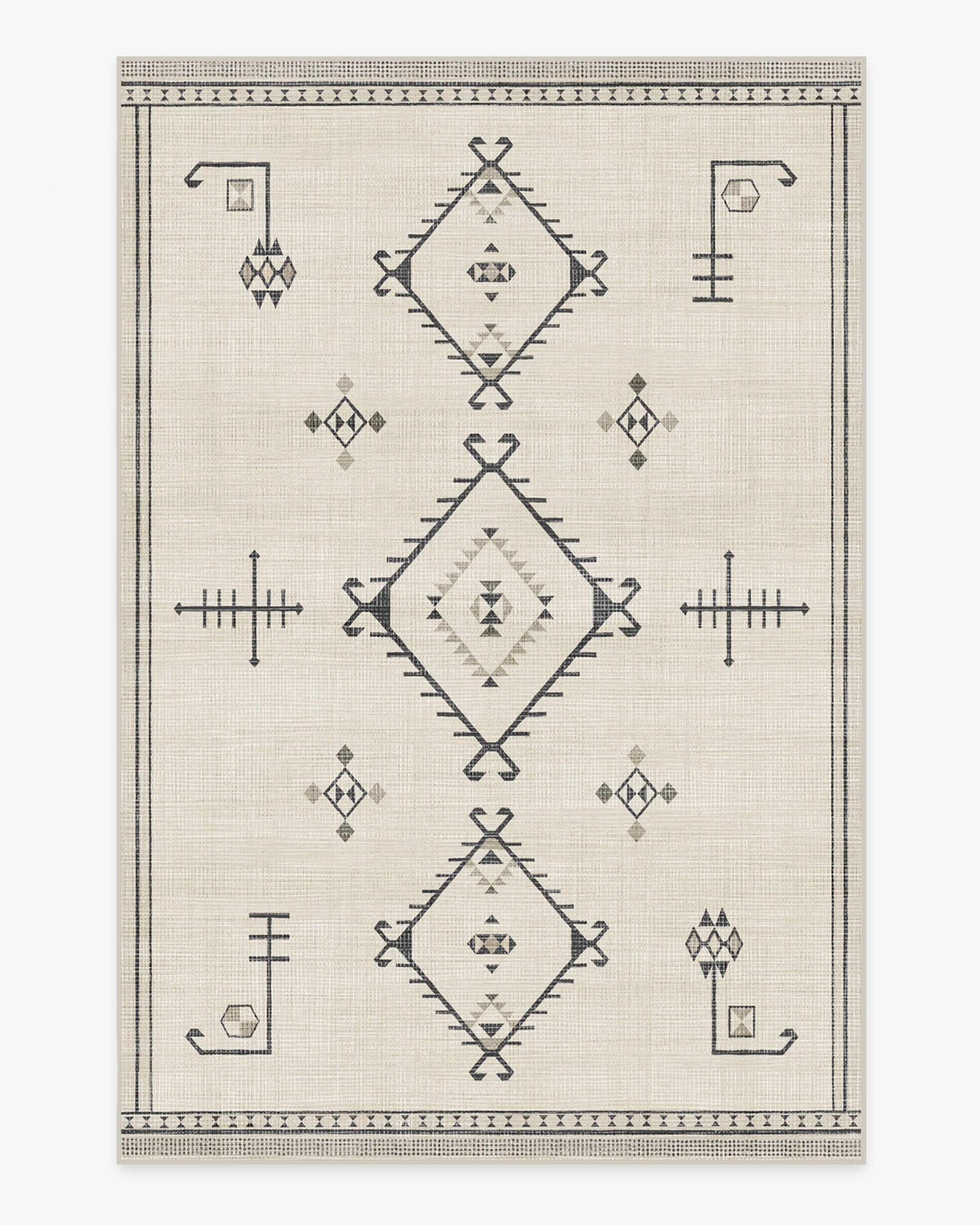 Damali Black & White Rug | Ruggable