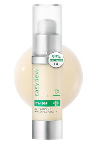 Easydew DW-EGF Melatoning Ampoule 1X - Hydrating Dark Spot Serum with Niacinamide & Glutathione for Uneven Skin - Fast Absorbing Day & Night Ampoule Korean Skin Care (Bottle 1.01 fl oz, EGF 1X) | Amazon (US)