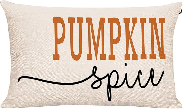 GTEXT 20x12 inch Farmhouse Pumpkin Spice Pillow Covers Long Cushion Cover Farm Decorative Couch P... | Amazon (US)