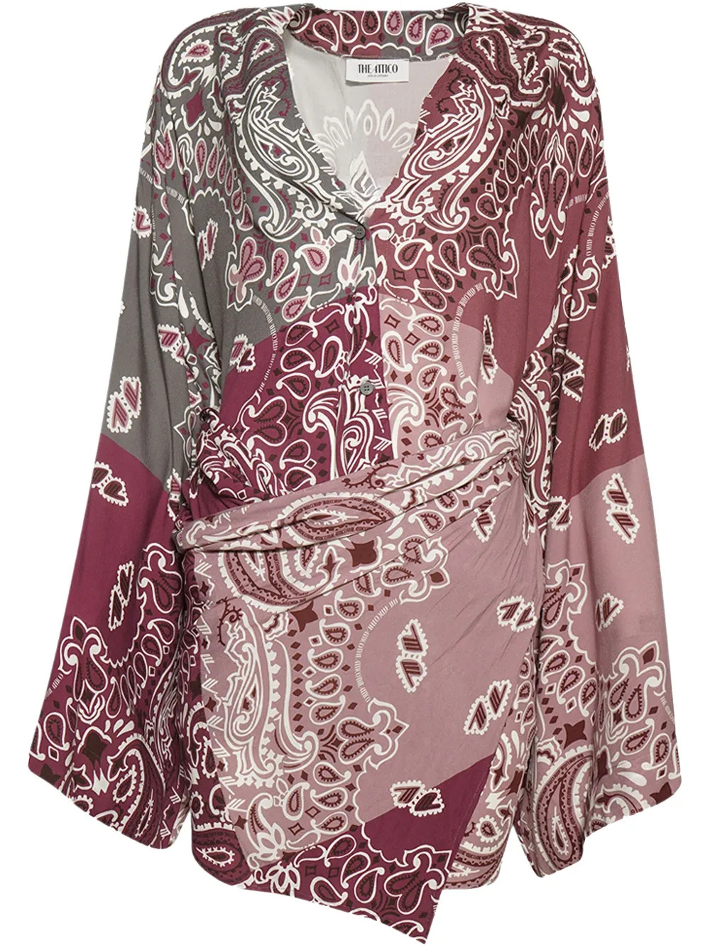 The Attico bandana-print Dress | Red | FARFETCH | Farfetch Global