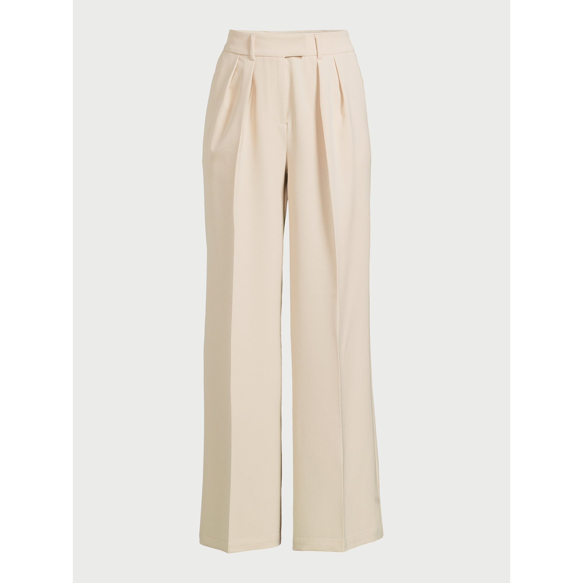 Scoop Women's High Waist Pleated Wide Leg Crepe Pants, 31.5" Inseam, Sizes 0-18. | Walmart (US)
