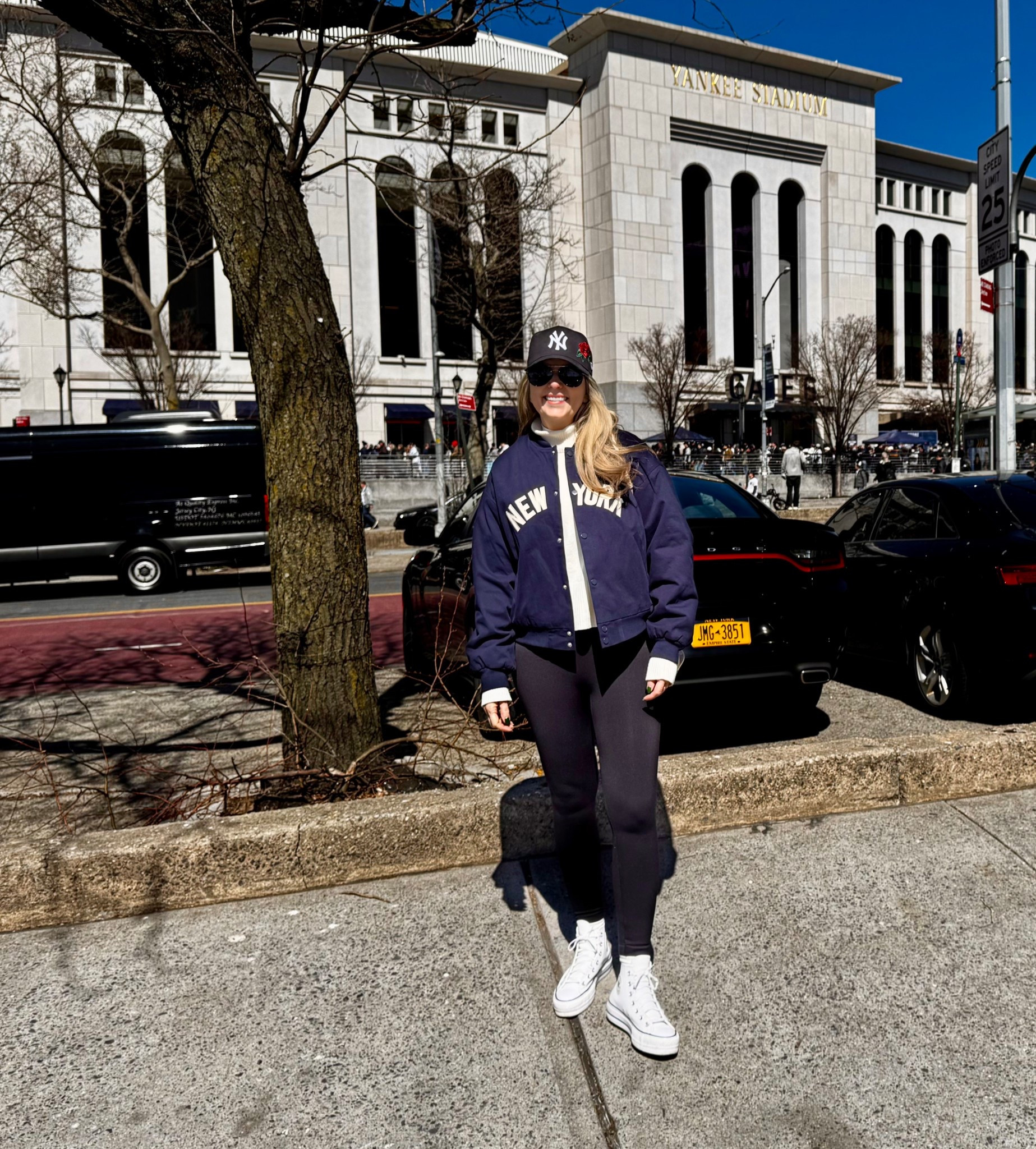 #Yankee fashion!! I love this jacket from Edikted repping #NewYork #oversized #bomberjacket 

#LTKSeasonal #LTKActive #LTKStyleTip