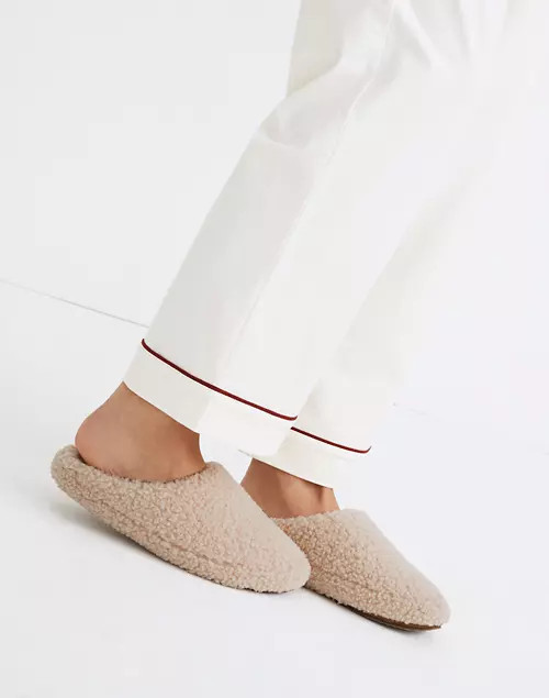 Sherpa Scuff Slippers | Madewell