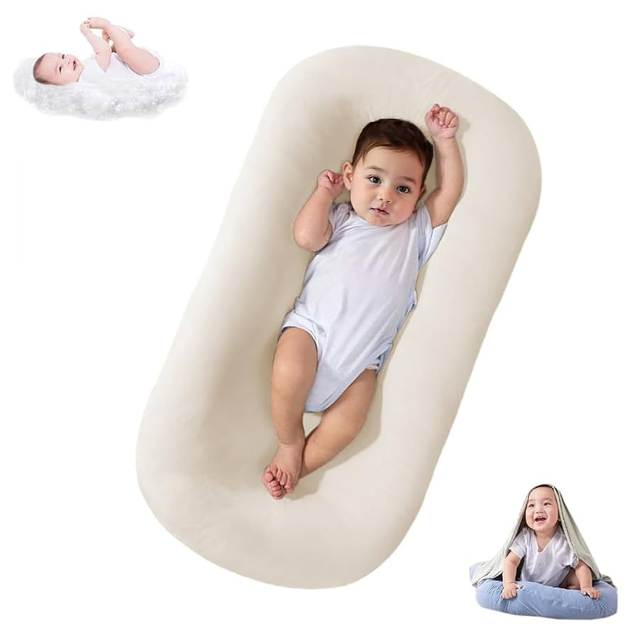 Lucakuins Baby Lounger, Bionic Design Baby Lounger for Newborn 0-24 Months, Soft Organic Cotton B... | Amazon (US)